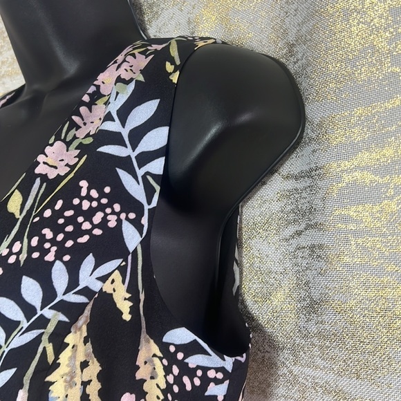 Calvin Klein Women’s Floral Belted A Line Layered Maci Dress Size 8 - Picture 8 of 17